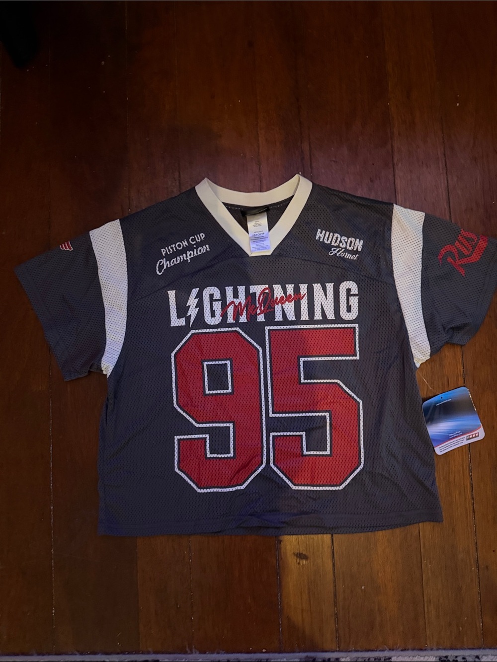 Disney Grey & Red Lightning 95 Kids Jersey